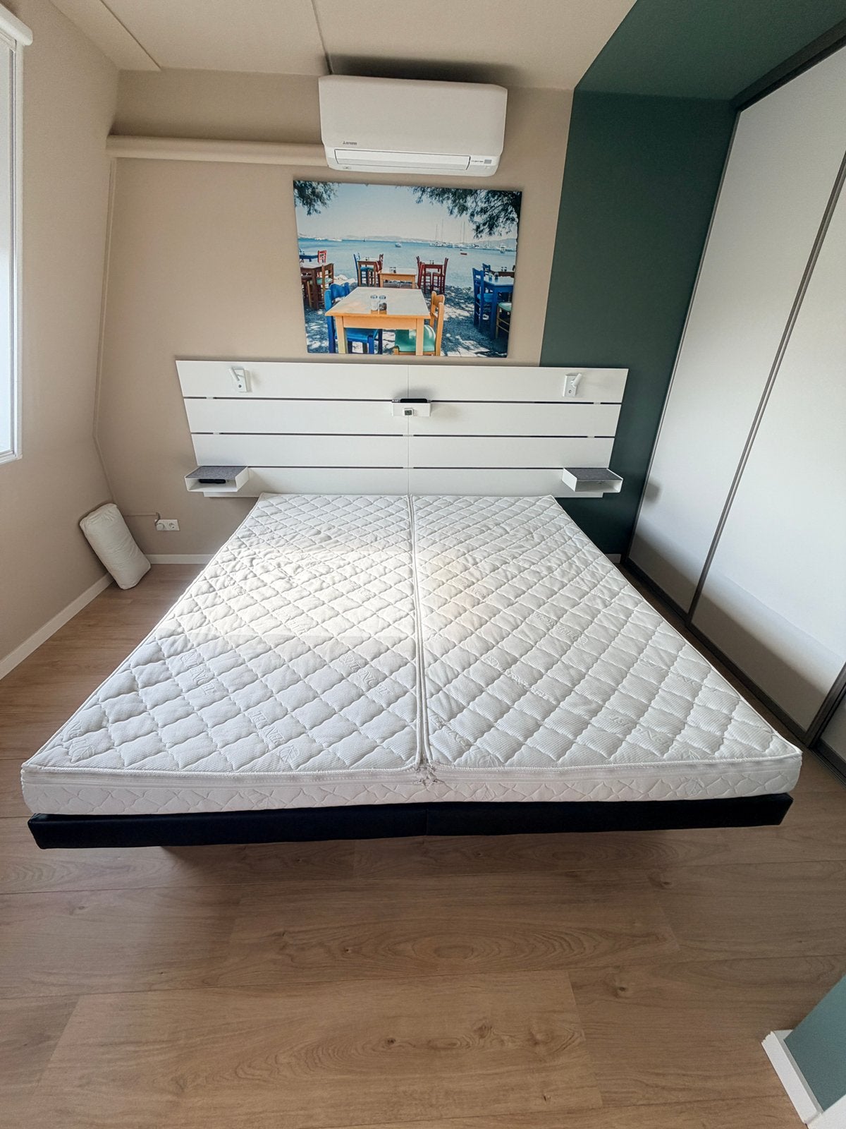 Waterbed, Ophalen, Tweepersoons, Zo goed als nieuw, 180 cm