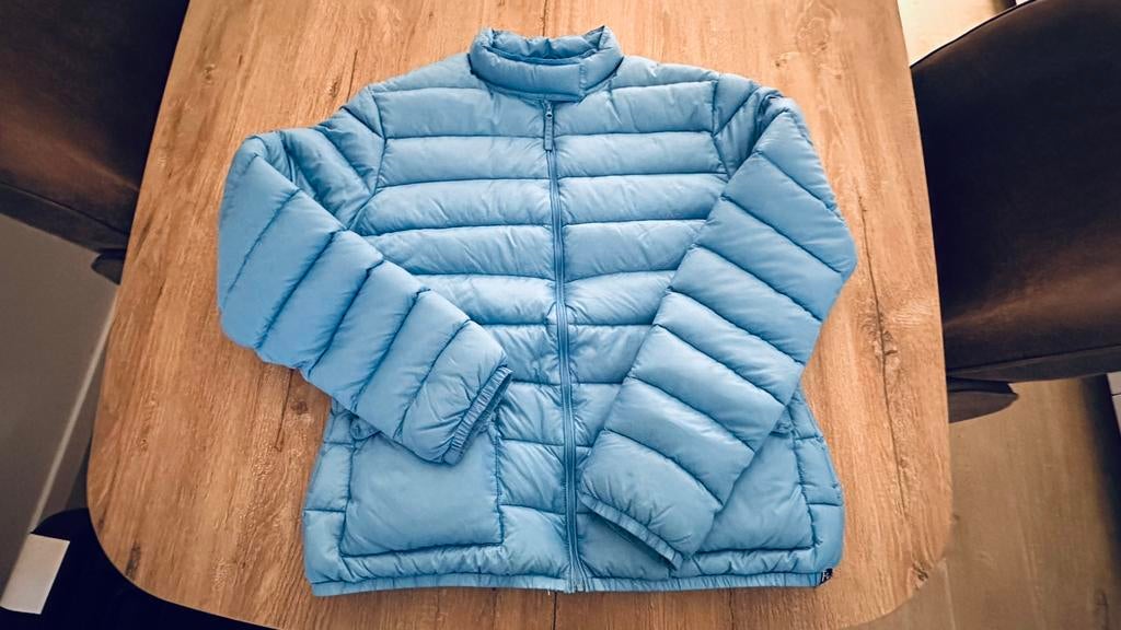 Dons jack, dames lichtblauw maat 4, van fth tussen jas, Kleding | Dames, Ophalen of Verzenden, Zo goed als nieuw, Blauw