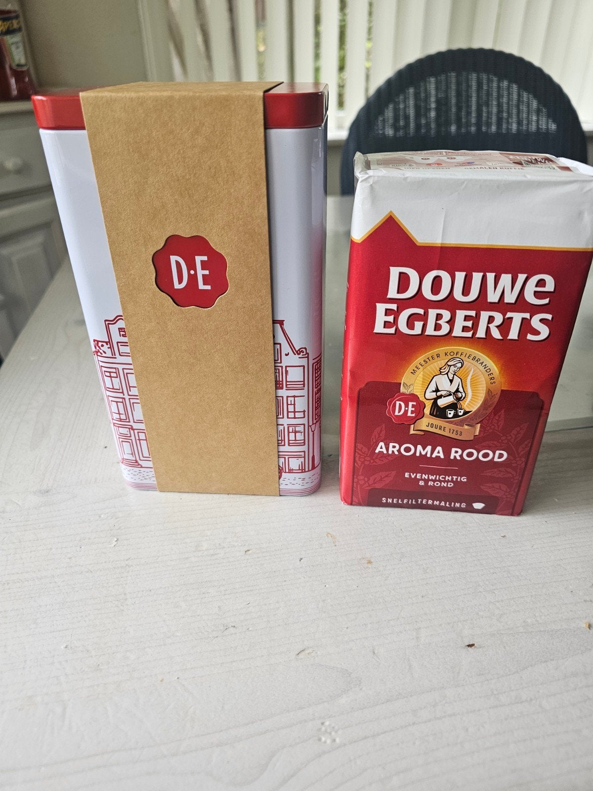 D.E bewaarblik, Verzamelen, Blikken, Ophalen of Verzenden, Nieuw, Koffie, Douwe Egberts