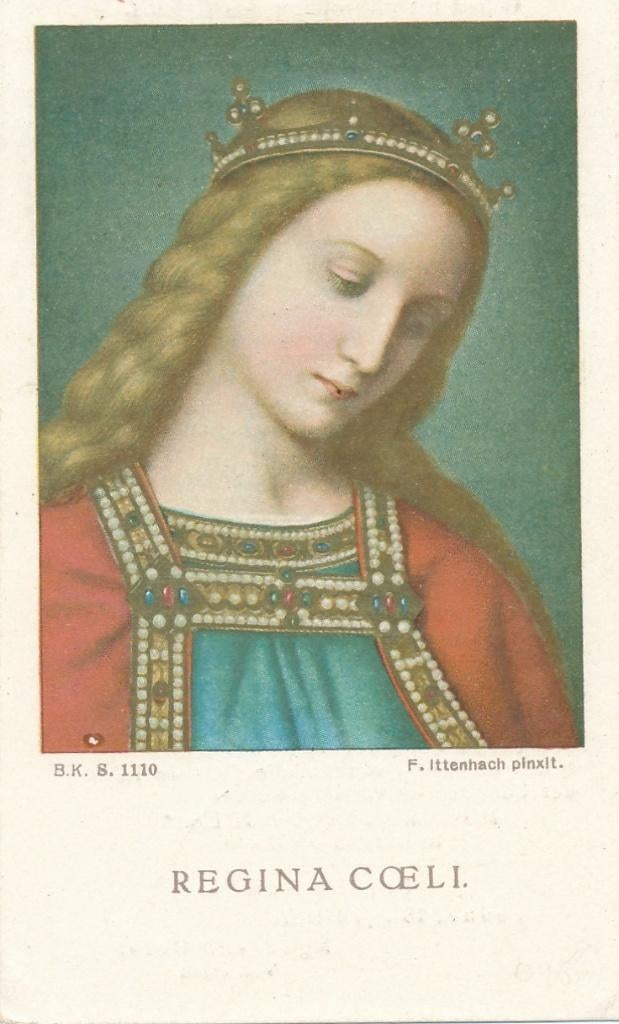 4 Mooie Maria devotieprentjes eerste is uit 1922, Ophalen of Verzenden, Zo goed als nieuw, Kaart of Prent, Christendom | Katholiek