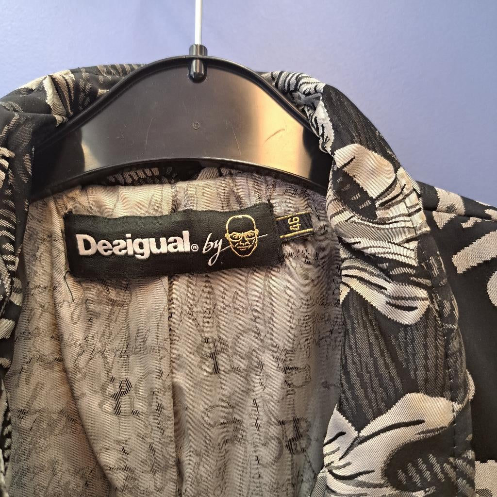 Desigual x Christian Lacroix winterjas zwart/zilver 44 46801, ., Zwart, Maat 42/44 (L), Ophalen of Verzenden