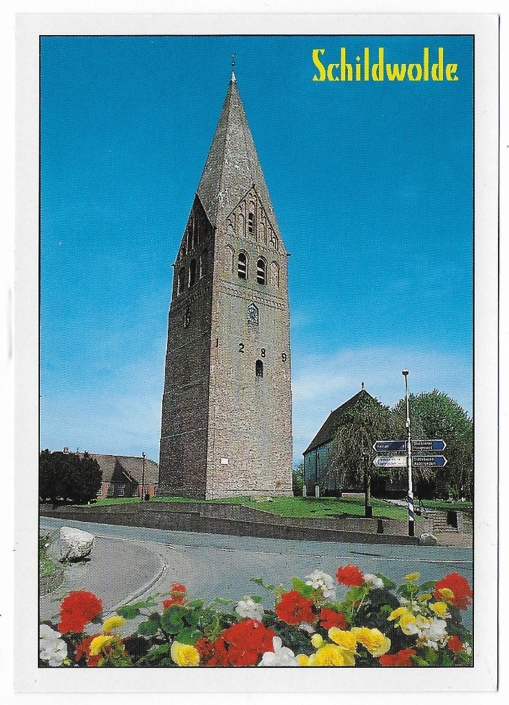 Schildwoude Juffertoren Ongelopen Ansichtkaart ( B4579), Verzamelen, Ansichtkaarten | Nederland, Ophalen of Verzenden, 1980 tot heden