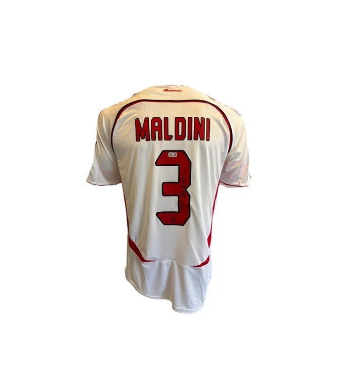 Paolo Maldini AC Milan 07/08 gesigneerd Uit Shirt, Buitenlandse clubs, Soccersignings.nl, Shirt, Nieuw