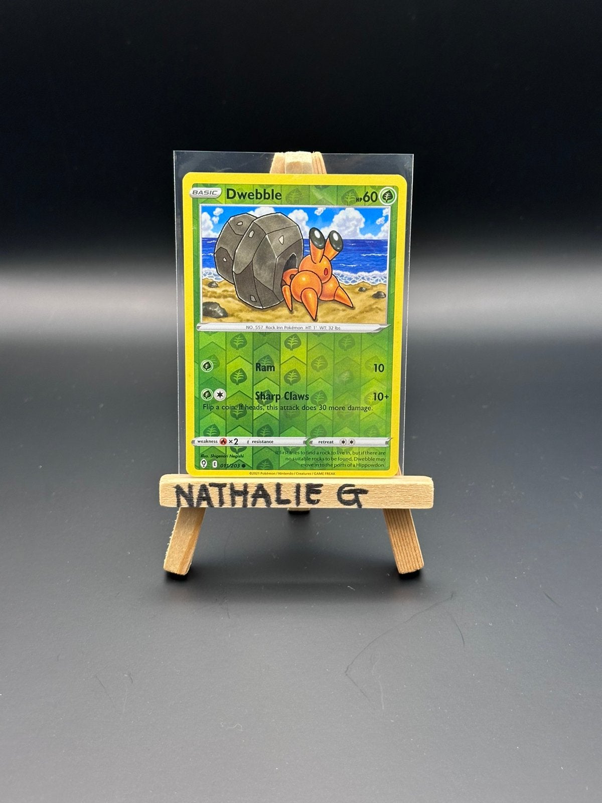 Dwebble reverse 011/203 Pokemon Evolving Skies, Ophalen of Verzenden, Nieuw, Losse kaart