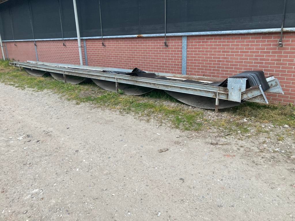 Rubber transport band evnt. Met opvoerstuk, Ophalen, Gebruikt