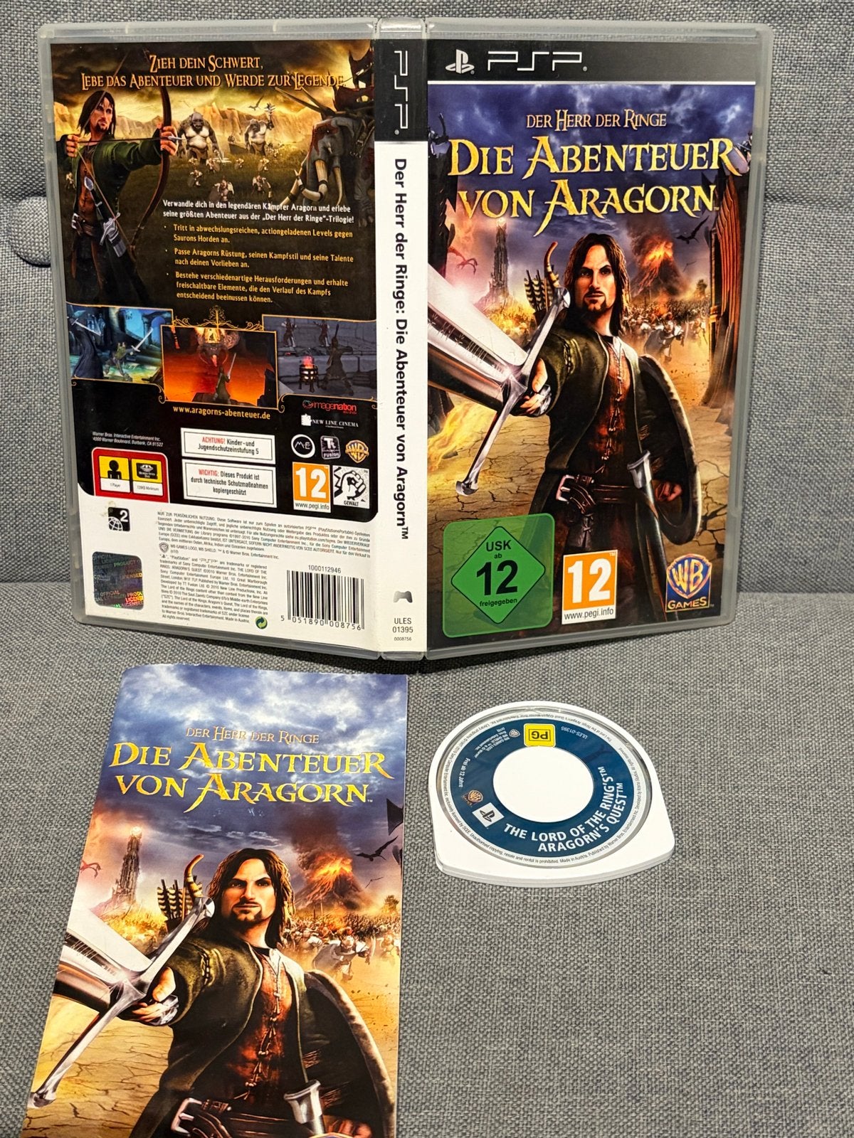 Lord of the Rings: Aragorn's Quest PSP - Zo goed als nieuw, Spelcomputers en Games, Met games, Overige kleuren, Ophalen of Verzenden