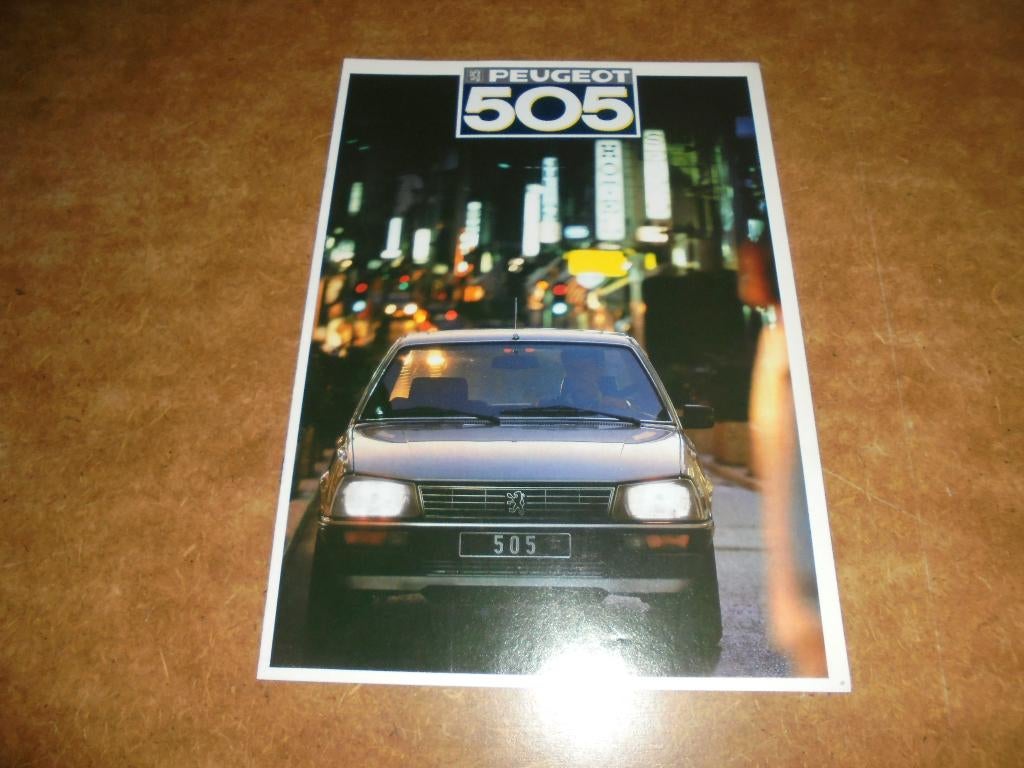 brochure Peugeot 505  1987, Ophalen of Verzenden, Nieuw, Peugeot