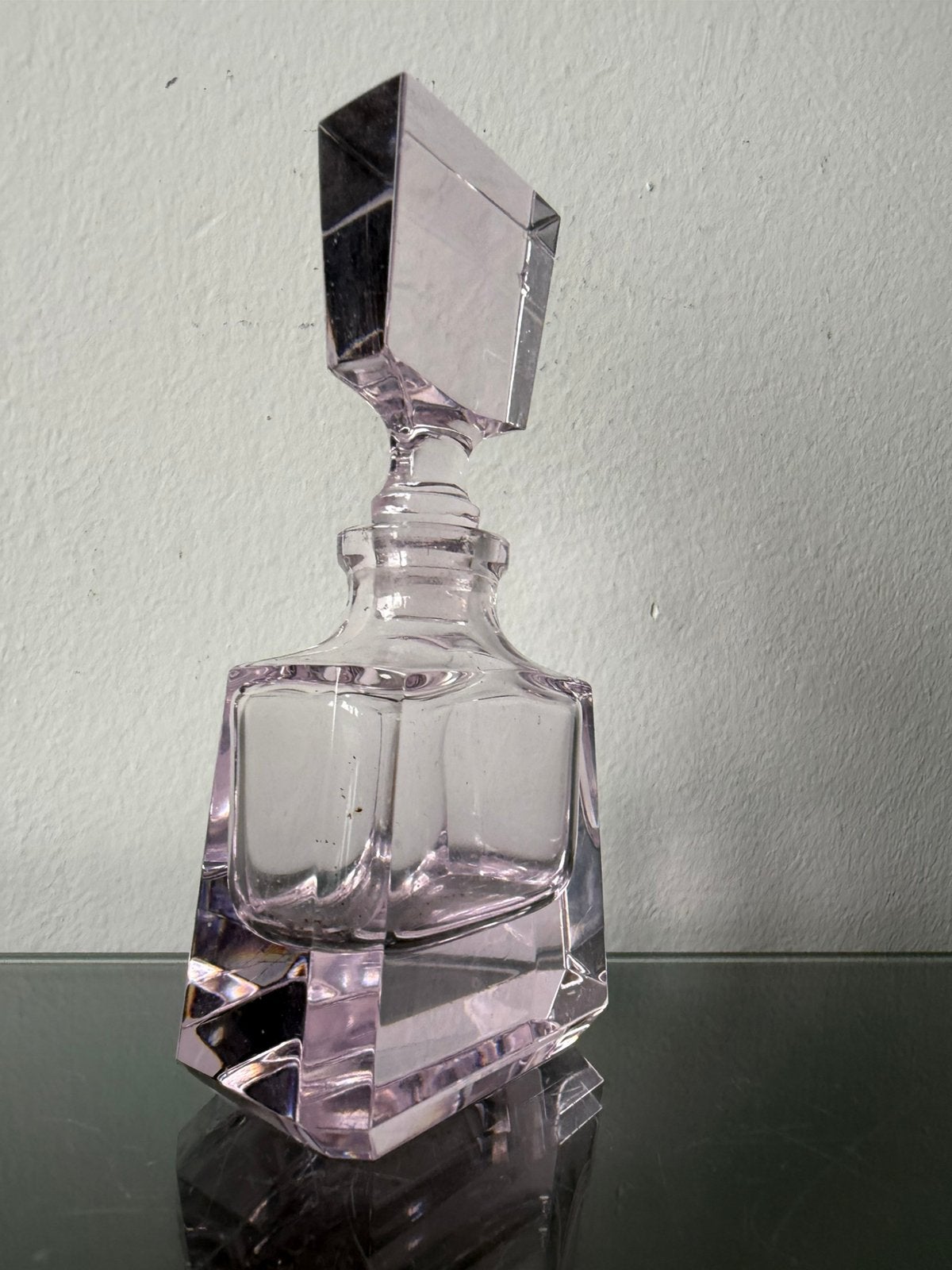 Roze Art Deco parfumfles kristal, Ophalen of Verzenden