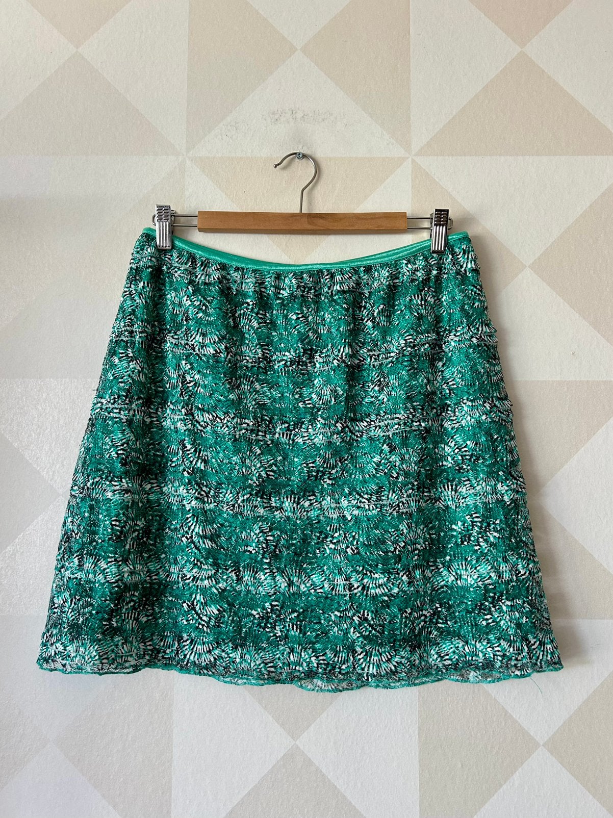 Sandwich rok a-lijn groen waaier XL/42 zgan, Maat 46/48 (XL) of groter, Ophalen of Verzenden, Zo goed als nieuw, Sandwich