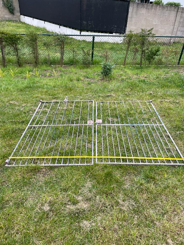 Poort hekwerk ijzeren deur, Tuin en Terras, Tuinhekken en Hekwerk, Ophalen, Gebruikt, IJzer, Sierhekwerk