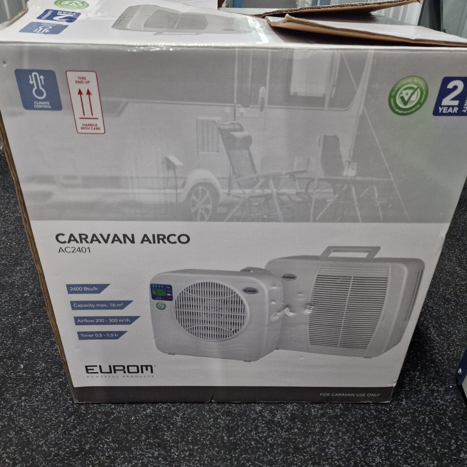 Eurom Caravan Airco AC2401, Caravans en Kamperen, Caravan accessoires, Nieuw, Ophalen