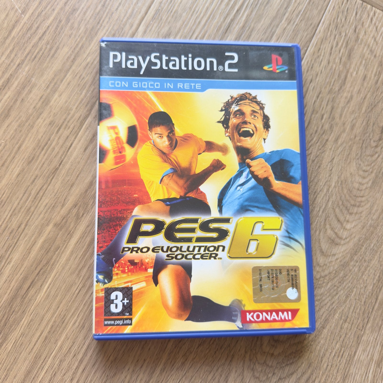 PES 6 Pro Evolution Soccer PlayStation PS2, Gebruikt, 2 spelers, Eén computer, Ophalen of Verzenden