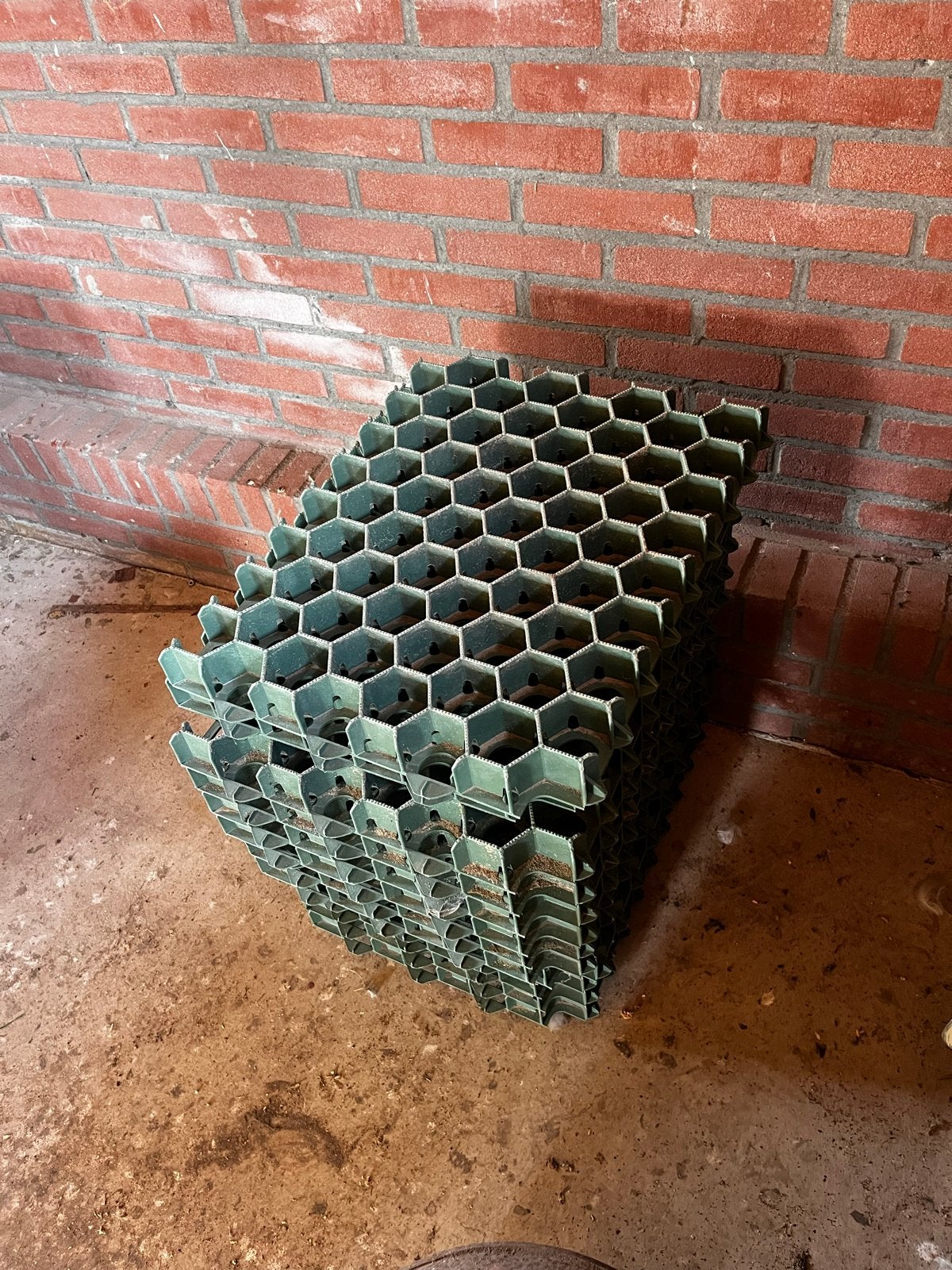 15 stuks Grindplaten 40x50 cm voor stabiele oprit of pad, Ophalen, Gebruikt, Groen, Grind