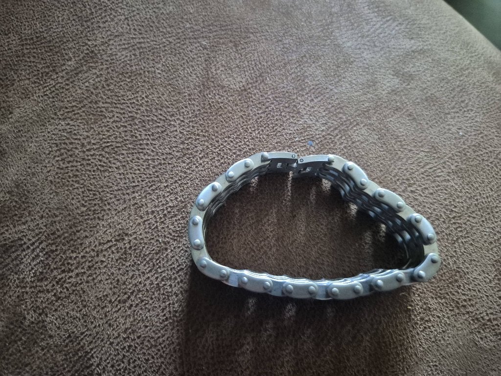 Stalen heren armband, Ophalen of Verzenden, Zo goed als nieuw, Zilver, Staal