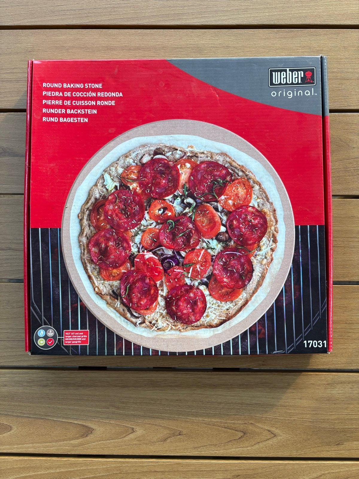 Weber Original Rond Baksteen Pizza Steen - Nieuw in doos, Ophalen, Nieuw