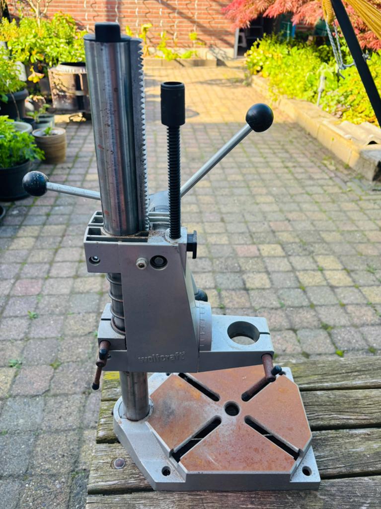 Wolfcraft boorstandaard, kolomboorsteun, boorstatief, Ophalen, Zo goed als nieuw, Kolomboormachine