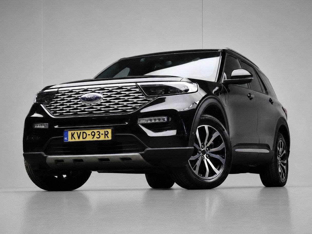 Ford Explorer 3.0 V6 EcoBoost PHEV ST-Line 7P Sport (PANORAM, Automaat, Adaptive Cruise Control, Zwart, Leder