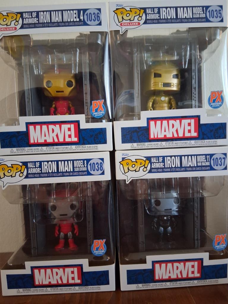 Funko Pop! Marvel Iron Man: Hall of Armor set van 4, Ophalen of Verzenden, Zo goed als nieuw