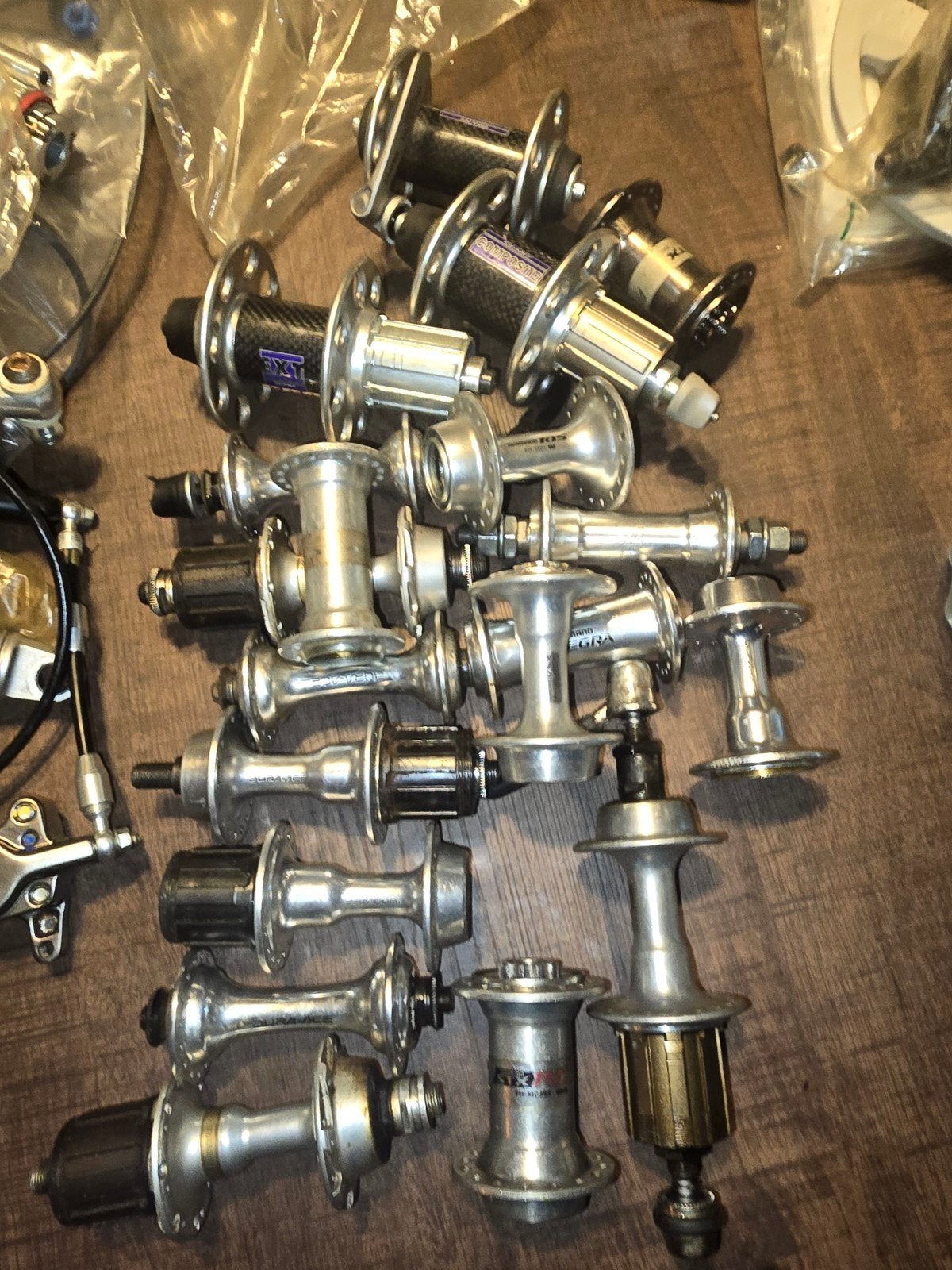 Partij Shimano, Dura Ace, Gigantex en Joytech naven, Shimano, Dura Ace, Gigantex, Joytech, Gebruikt, Tw, Overige typen