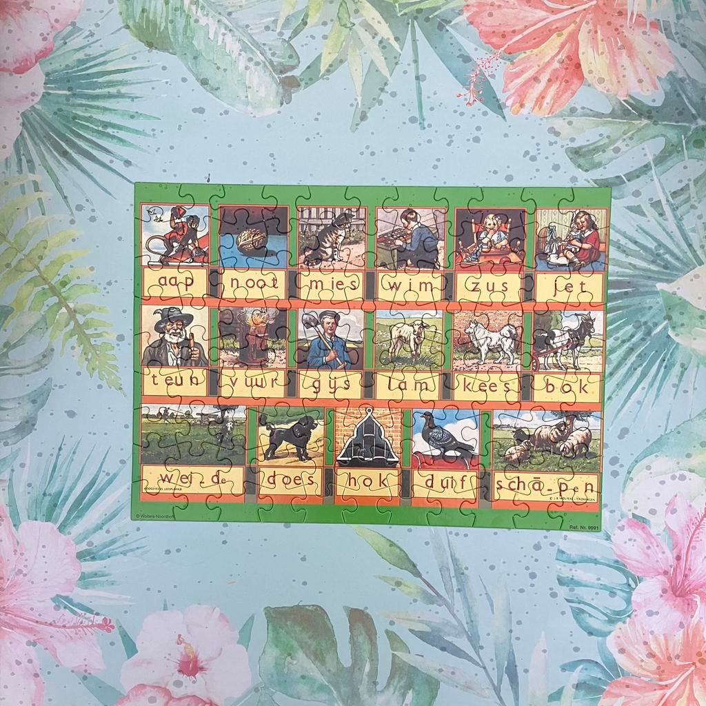 Kinderpuzzel 99 stukjes LEESPLANKJE puzzel 🧩, Ophalen of Verzenden, Meer dan 50 stukjes, Zo goed als nieuw, 2 tot 4 jaar