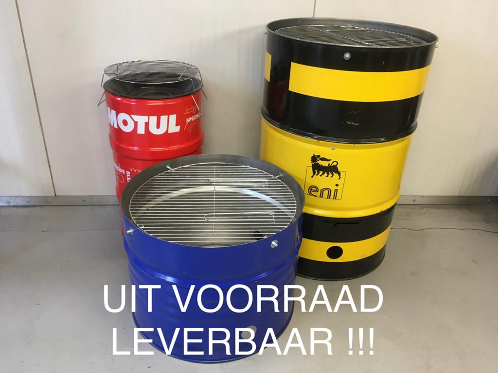 BBQ Vuurton Stookton in een Barrel Olieton Olievat Oliedrum, Ophalen of Verzenden, Nieuw