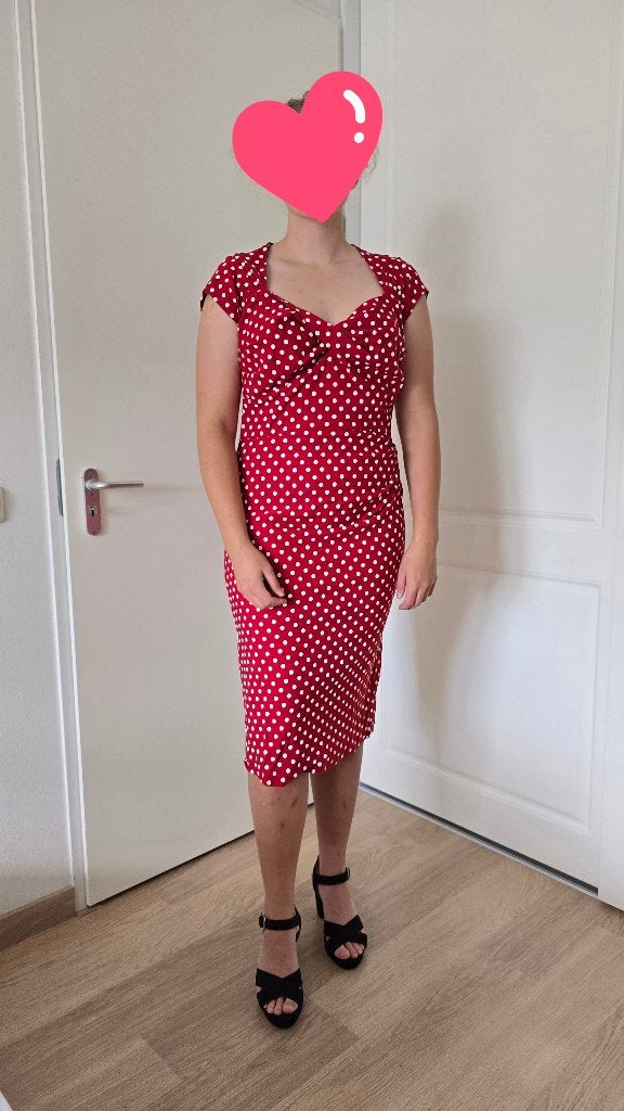 Stop Staring! Rode Polkadot Jurk - Maat 42/44 (L), Stop Staring!, Maat 42/44 (L), Ophalen of Verzenden, Zo goed als nieuw