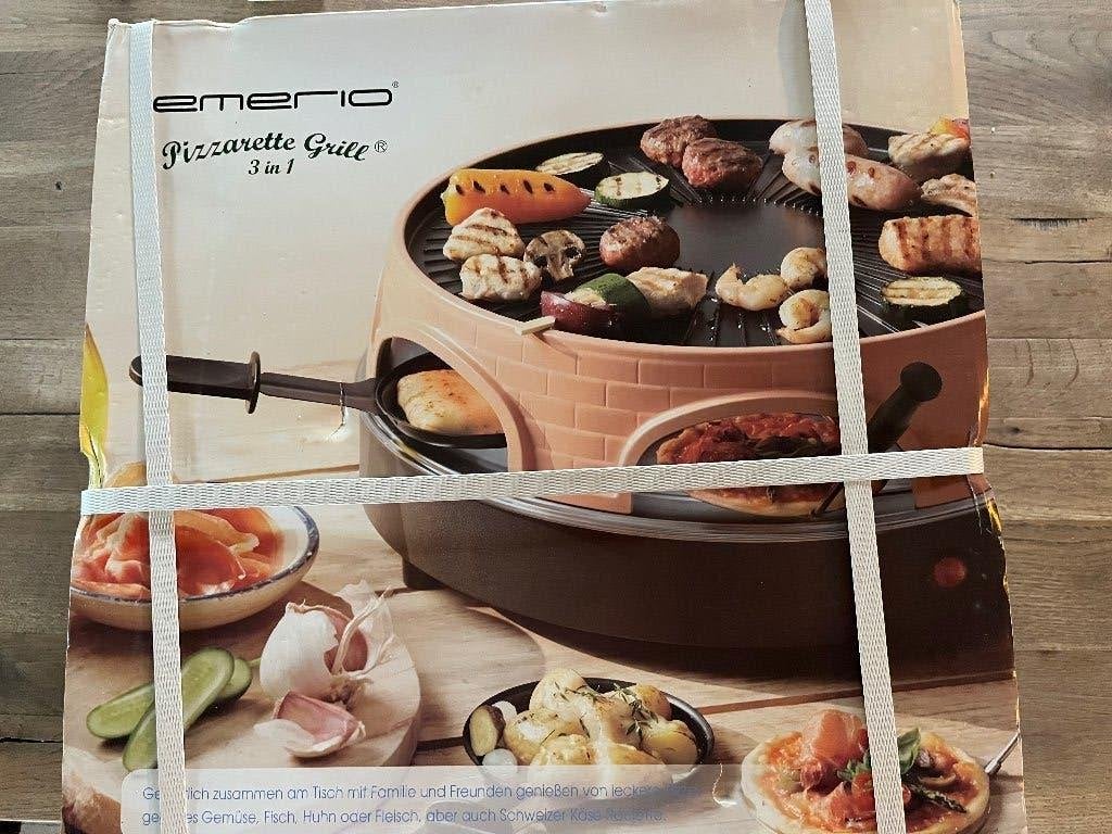 Emerio pizzarette grill 3 in 1, Ophalen, Nieuw, 4 t/m 7 personen
