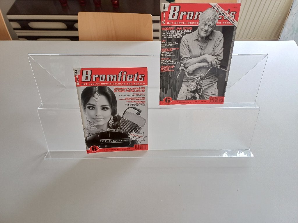tijdschriftenhouder brochures presenteren plexiglas Design, Ophalen, Gebruikt, Vintage, Tijdschriftenrek
