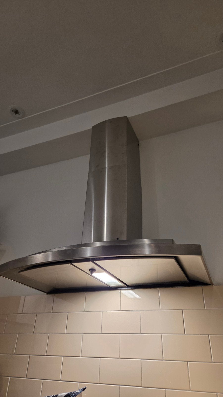 Itho RVS Wandschouwkap 90cm - Gebruikt maar in goede staat, Ophalen, Gebruikt, Wandschouwkap, Vrijstaand