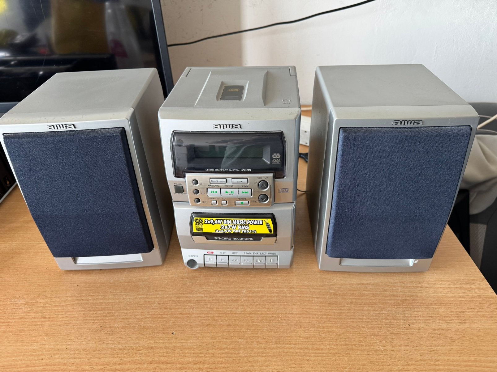 Aiwa LCX-155 ( Radio / CD / Cassette Recorder / AUX ), Audio, Tv en Foto, Stereo-sets, Ophalen of Verzenden, Zo goed als nieuw