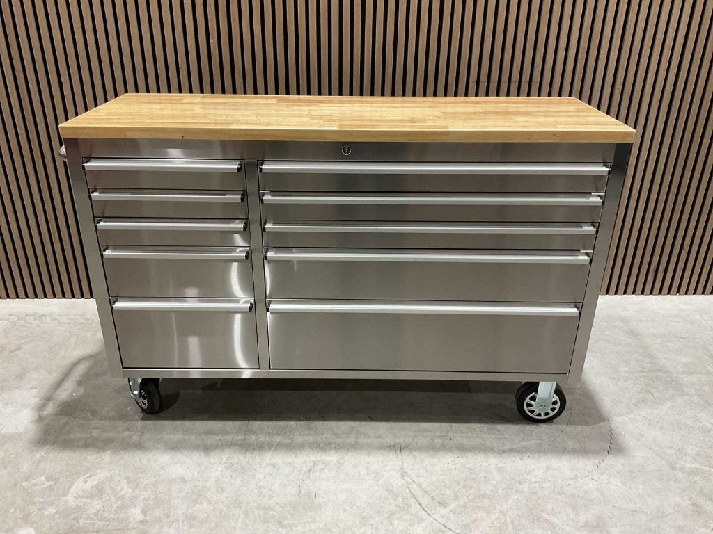 Werkbank Zwart of RVS 55 inch 10 lades nieuw‼️, Ophalen, Nieuw, 170 cm of meer