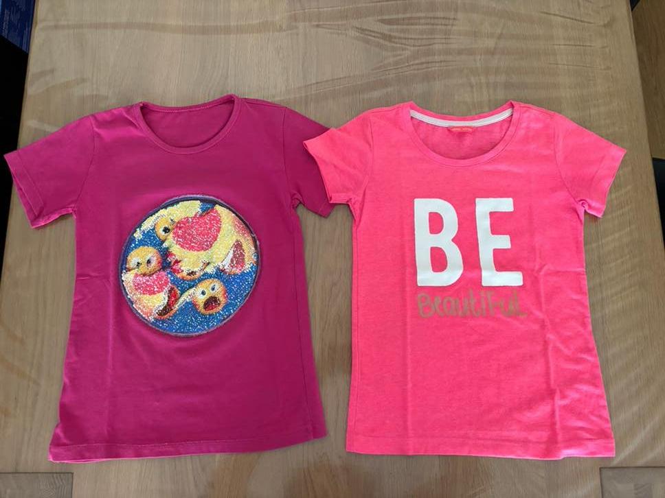 6 T-shirts en 1 broekje meisje maat 128/134 teab, Ophalen of Verzenden, Gebruikt, Meisje, Setje