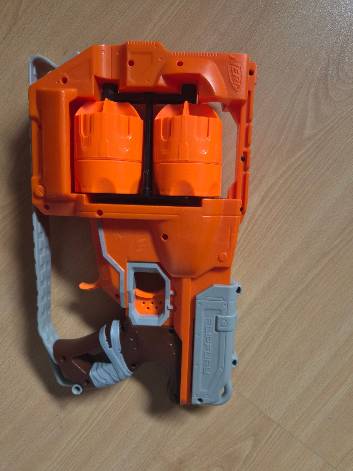 Nerf FlipFury Blaster met Darts, Ophalen of Verzenden, Gebruikt