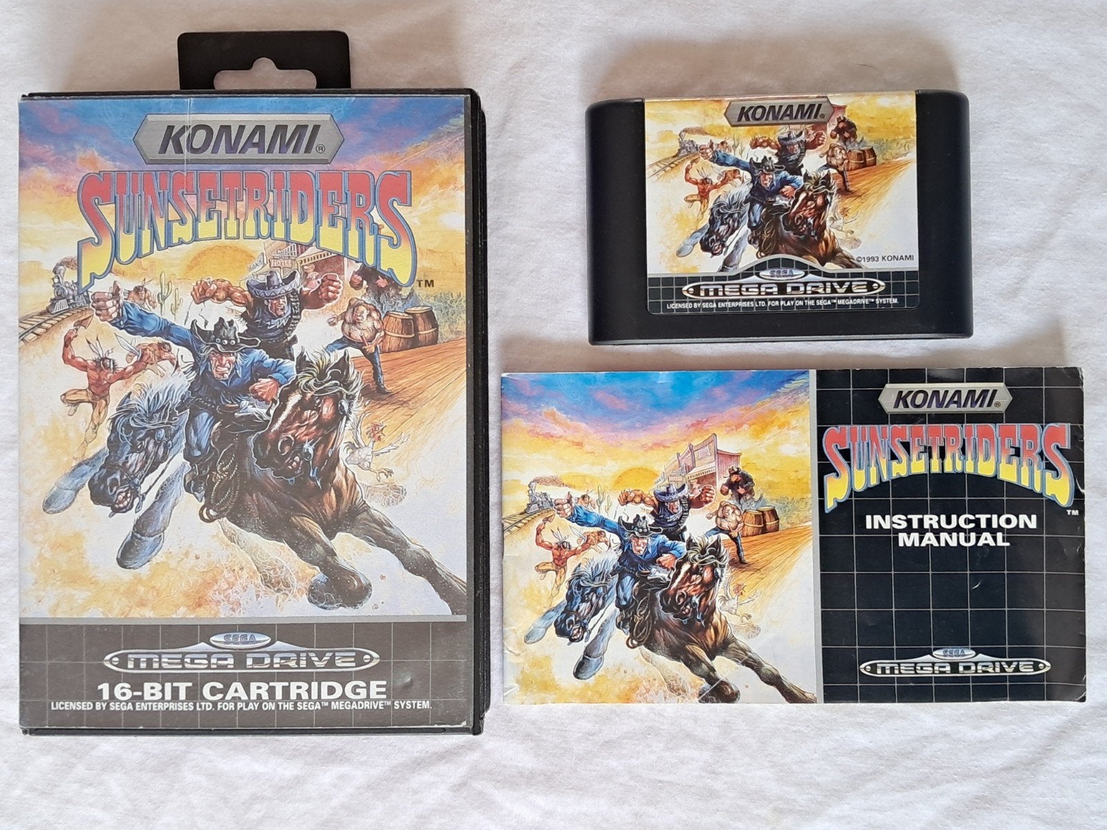 Sunset Riders - SEGA Mega Drive, Spelcomputers en Games, Avontuur en Actie, Gebruikt, 2 spelers, Eén computer