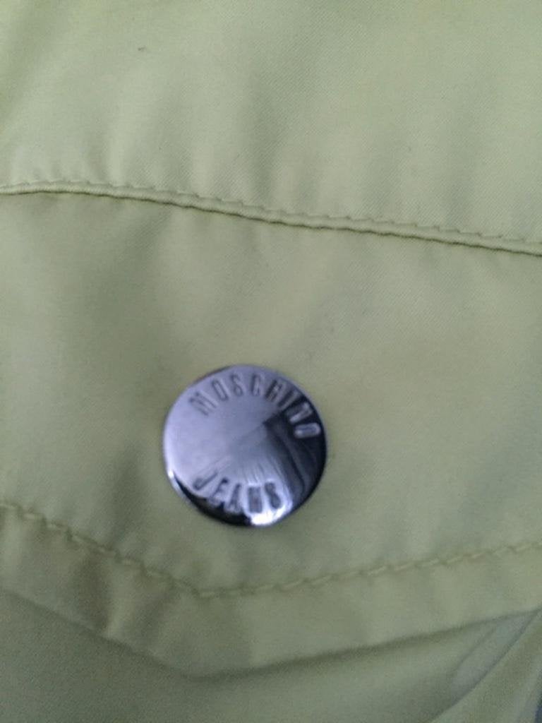 B498 Moschino: designer jurkje jurk Maat 36=S geel/groen, Geel, Zo goed als nieuw, Knielengte, Maat 36 (S)