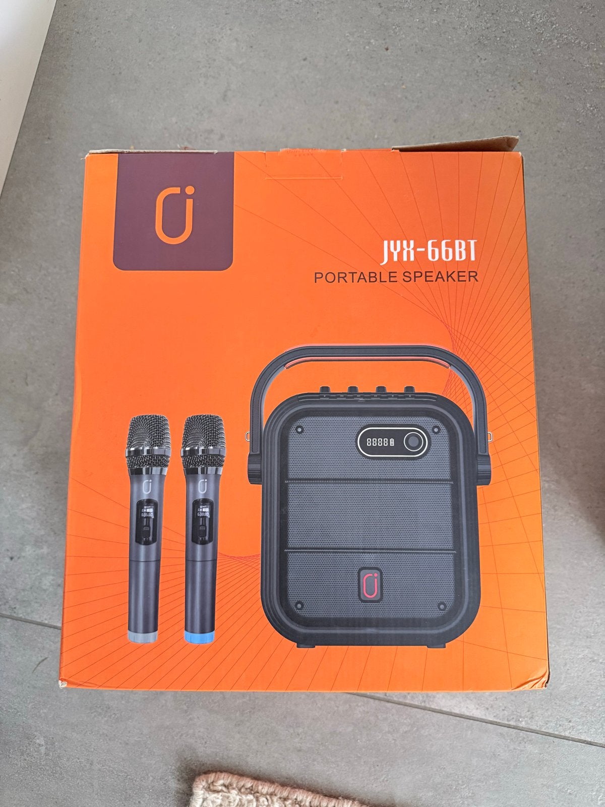 JYX-66BT Draagbare Karaoke Machine met Microfoons, Audio, Tv en Foto, Ophalen of Verzenden, Zo goed als nieuw, Complete set