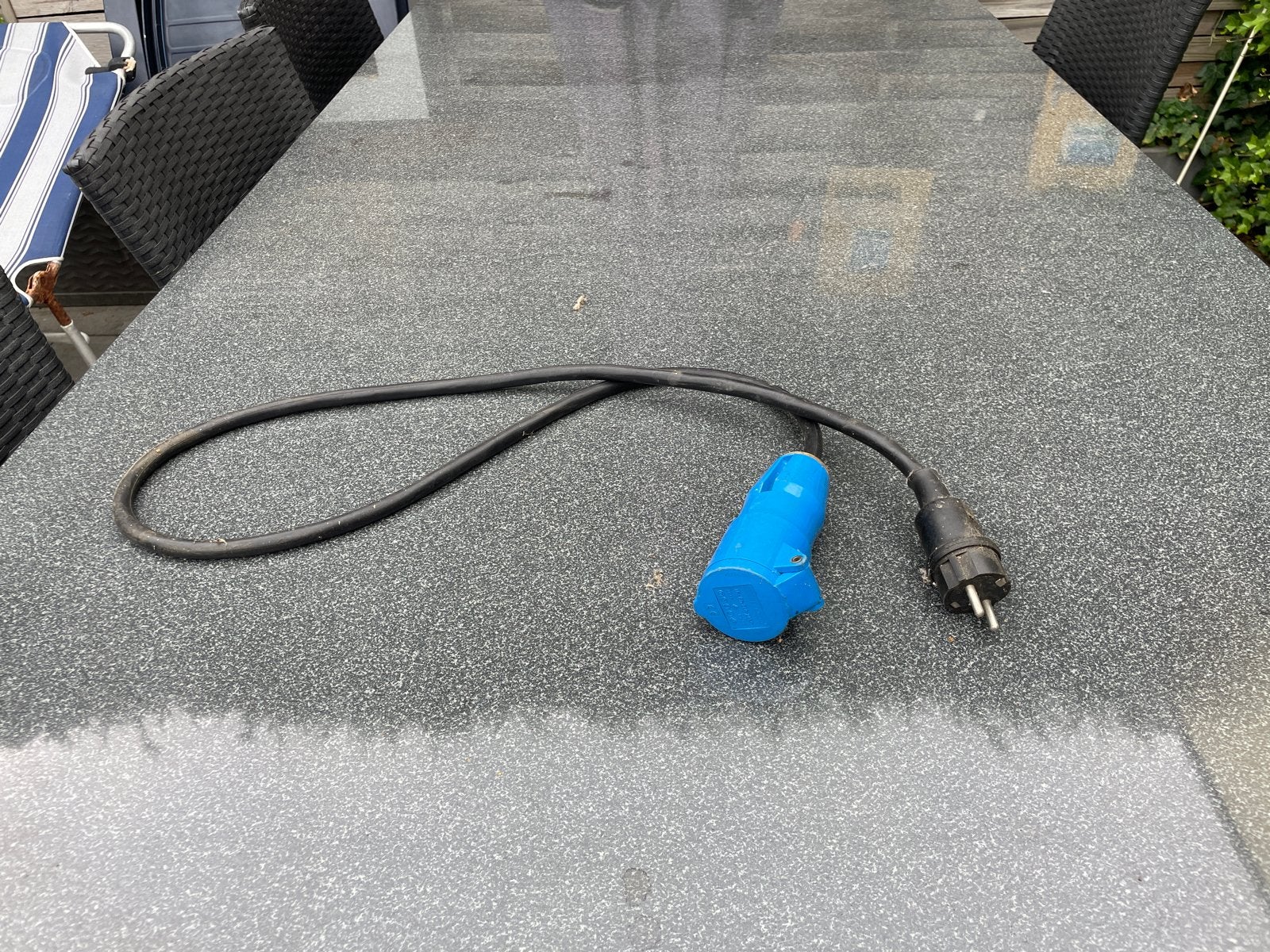 Verlengkabel met CEE stekker en contrastekker, Ophalen of Verzenden, Gebruikt, Overige merken, Kabel of Snoer