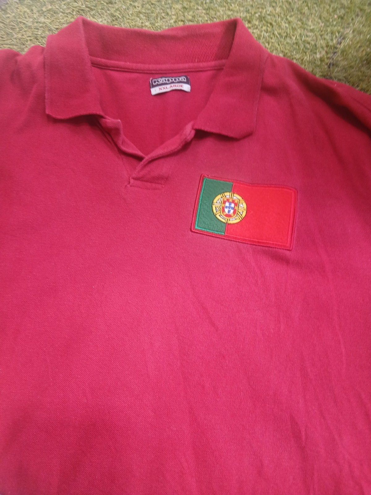 XXL Portugal voetbalshirt -kappa  Rood met vlag, Ophalen of Verzenden