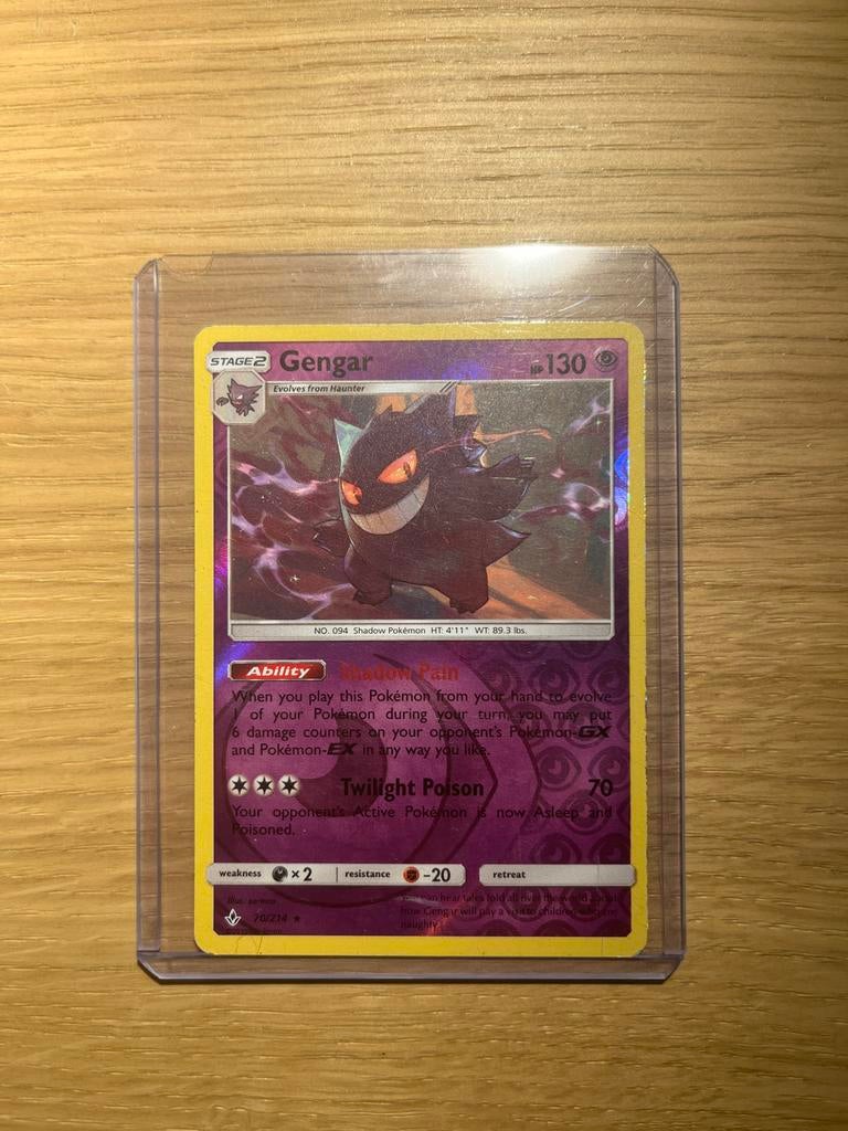 Gengar 70/214 Reverse Holofoil Pokemon Kaart, Ophalen of Verzenden, Zo goed als nieuw, Losse kaart, Foil