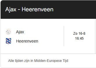 Ajax Heerenveen 2 tickets naast elkaar, Losse kaart, Twee personen, Augustus