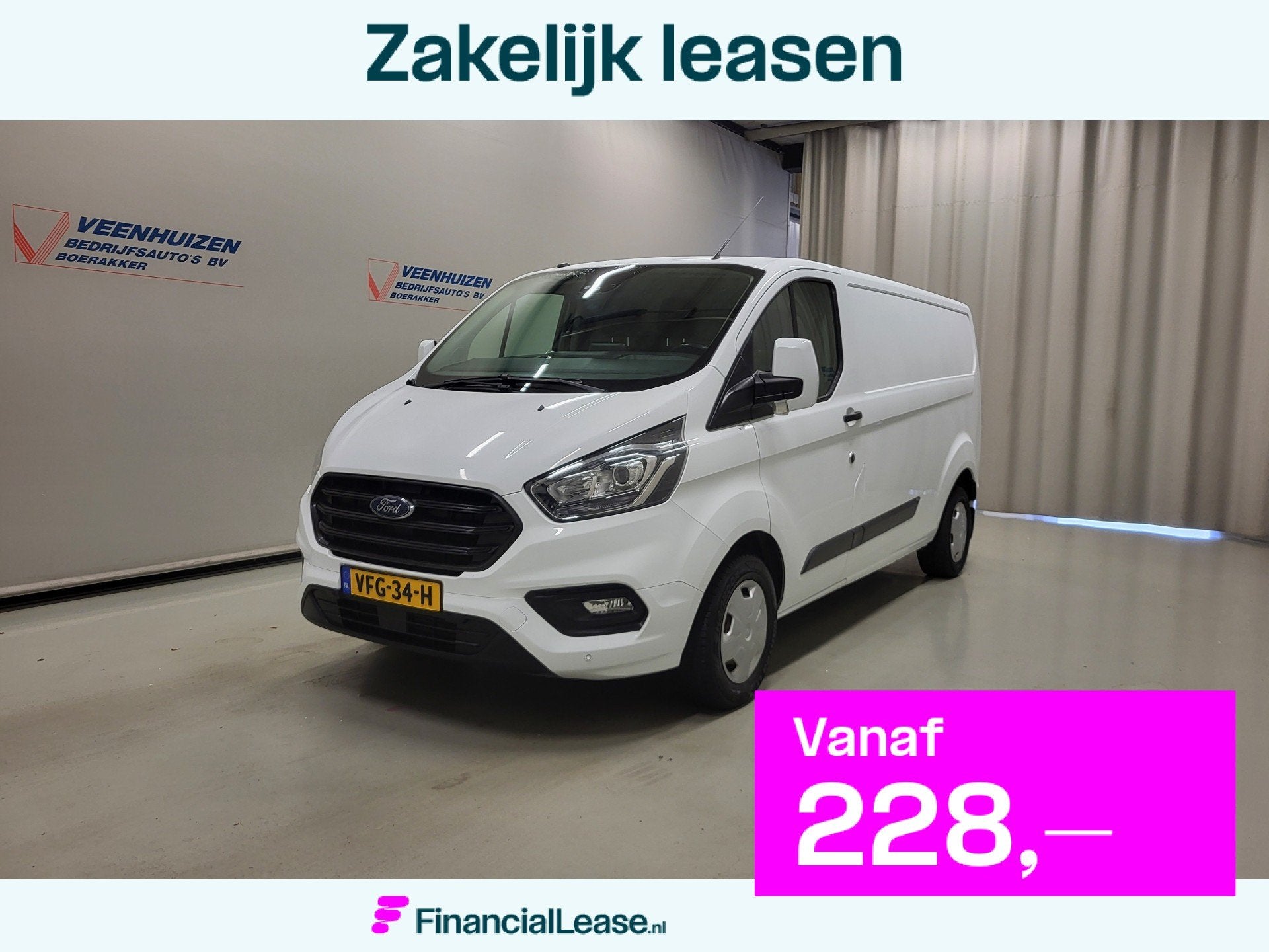 Ford Transit Custom 2.0TDCI L2/H1 Inrichting 3-Zits Euro 6!, Voorwielaandrijving, 15 km/l, Gebruikt, Euro 6