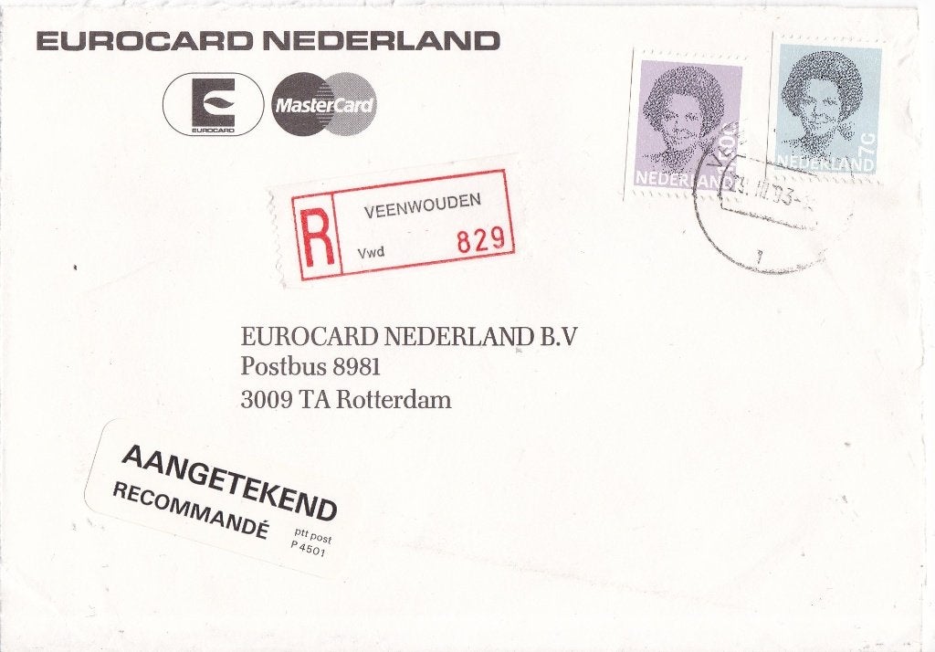 Nederland - R-brief – Veenwouden - 829, Ophalen of Verzenden, Envelop