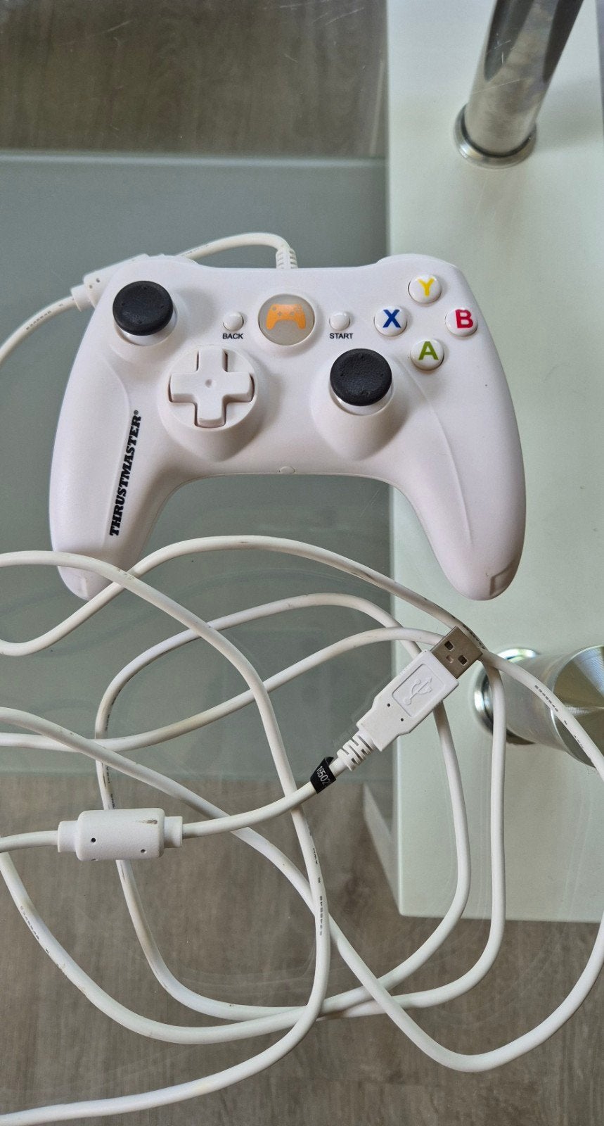 Thrustmaster GP XID  Controller - Wit, 2m Bedraad, Ophalen of Verzenden, Zo goed als nieuw, Controller