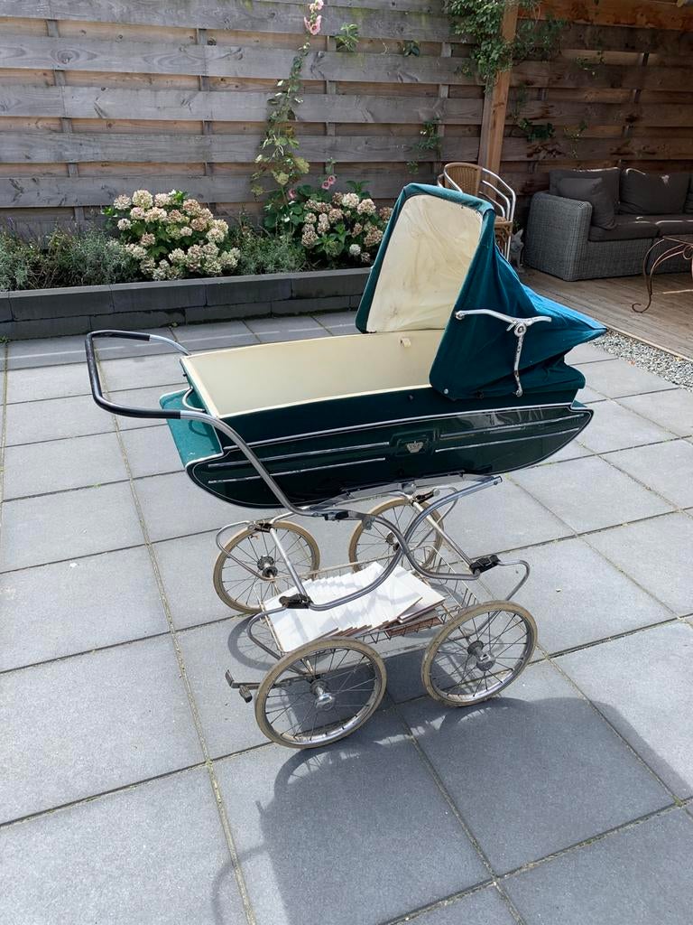 Van Delft jaren ‘70 kinderwagen, Gebruikt, Verstelbare duwstang, Ophalen, Kinderwagen