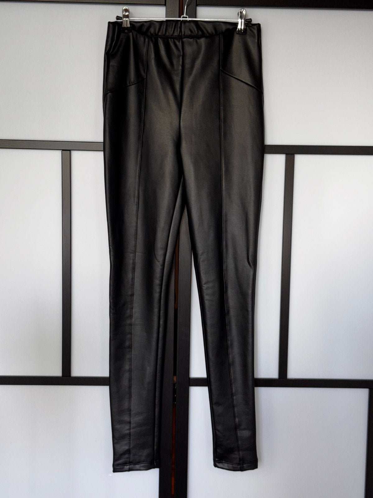 Nep leren legging - Maat XS (past ook S), Legging, Zwart, Overige maten, Ophalen of Verzenden