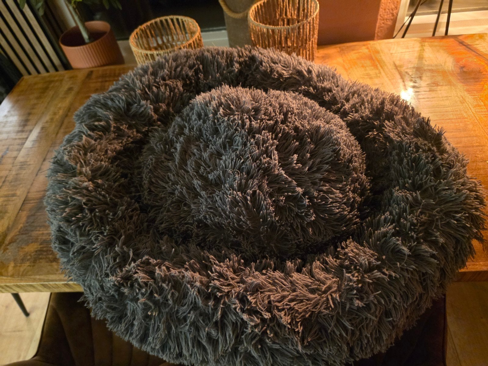 kattenmand/hondenmand fluffy grijs, Ophalen of Verzenden, Zo goed als nieuw, Pluche