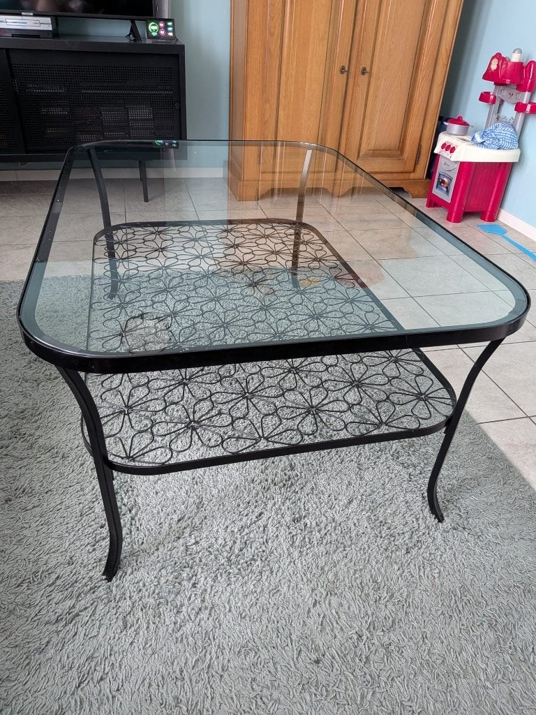 Glazen salontafel - Stalen salontafel glas, Ophalen, 100 tot 150 cm, 50 tot 100 cm, Glas