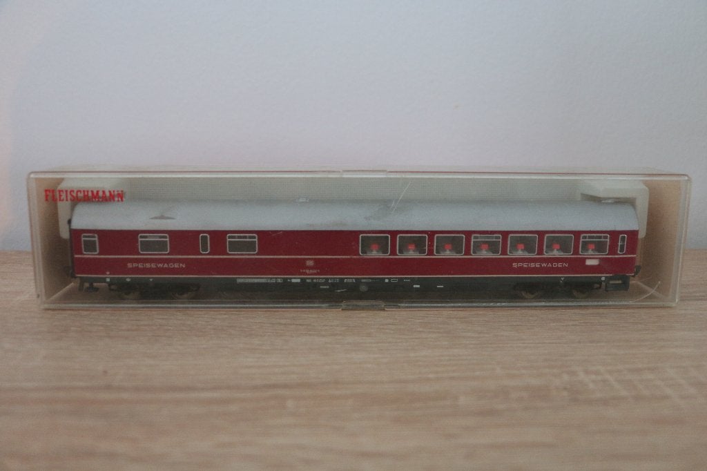 Fleischmann wagon H0 DB Speisewagen 5105 met verlichting, Gebruikt, Gelijkstroom, Fleischmann, Wagon