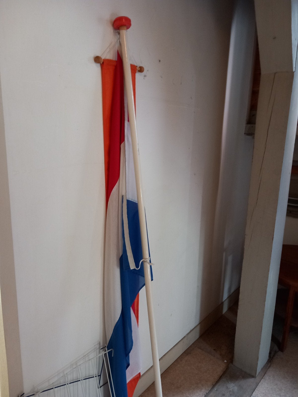 Vlaggenstok, inclusief oranje wimpel, Ophalen, Zo goed als nieuw