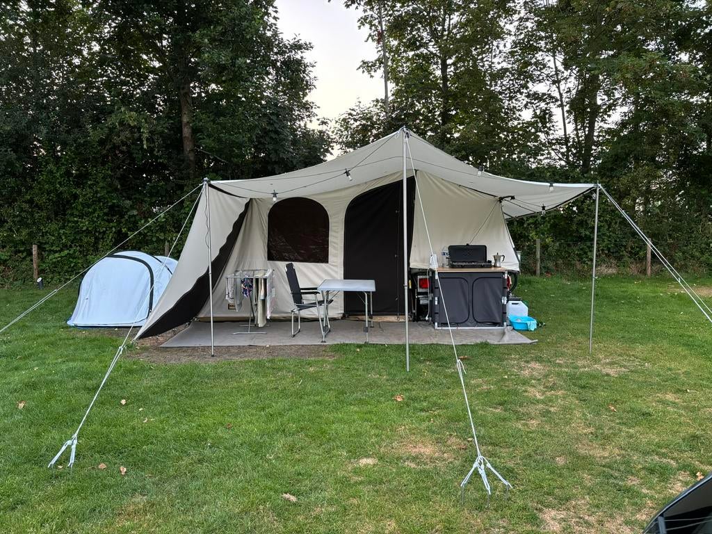 Holtkamper cocoon modulair 2019/2024, Caravans en Kamperen, Vouwwagens, Ophalen, Holtkamper, Tot en met 2, Beige